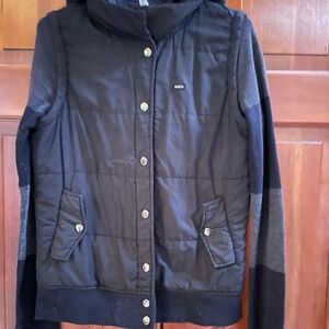 RVCA black and grey puffer jacket